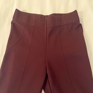 Dark burgundy pull on leggings
